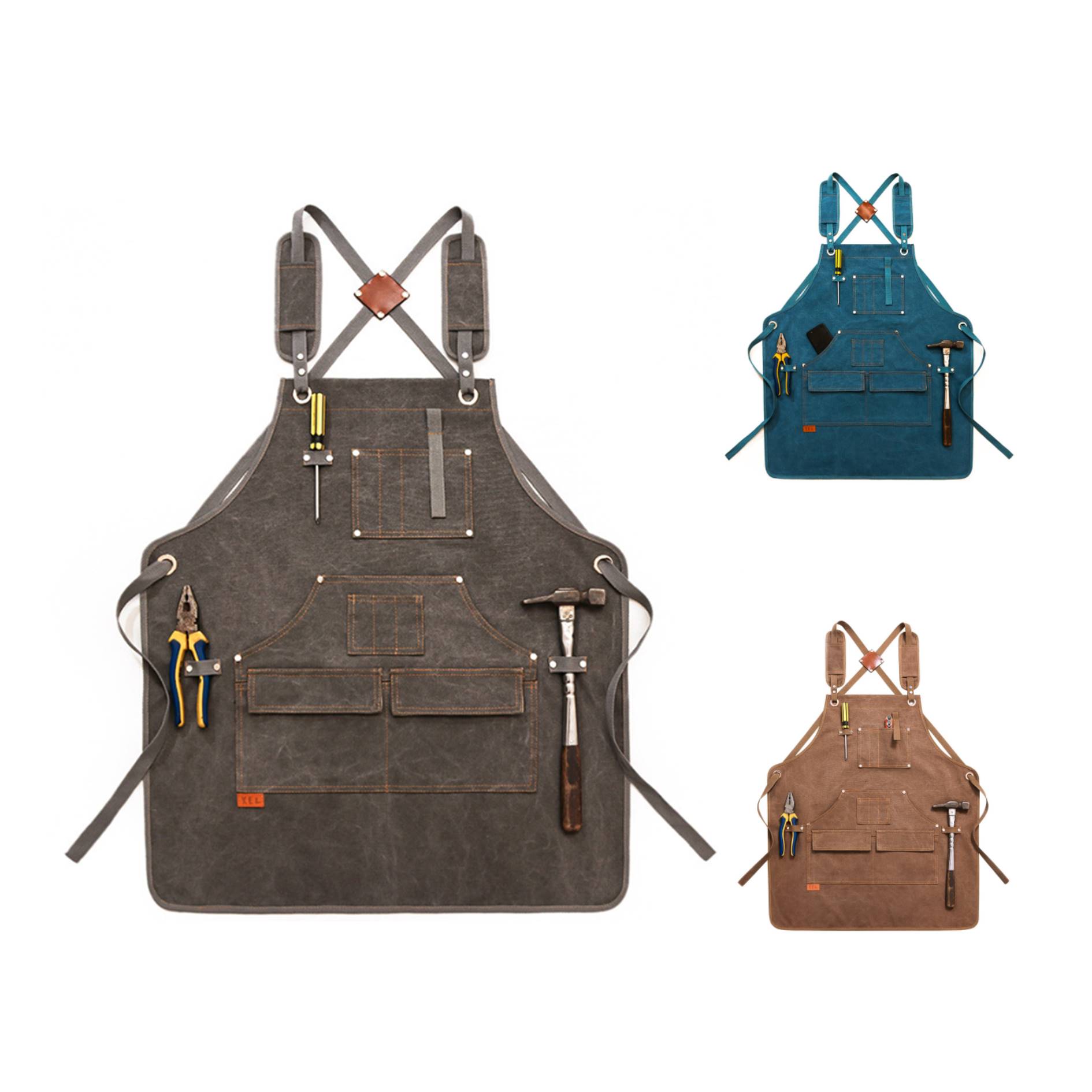 Denim Canvas Apron For Salon Barber 5