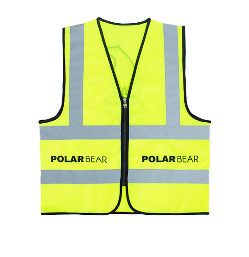 24" x 27" Reflective Fluorescent Safety Vest - Zipper Closure 1