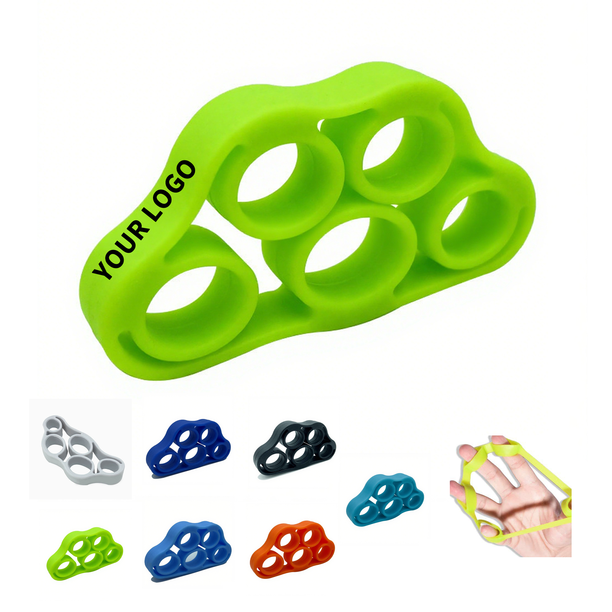 Hand Finger Exerciser With Adjustable Resistance 1.6" Length X 0.6" Width X 3.2" Height 7