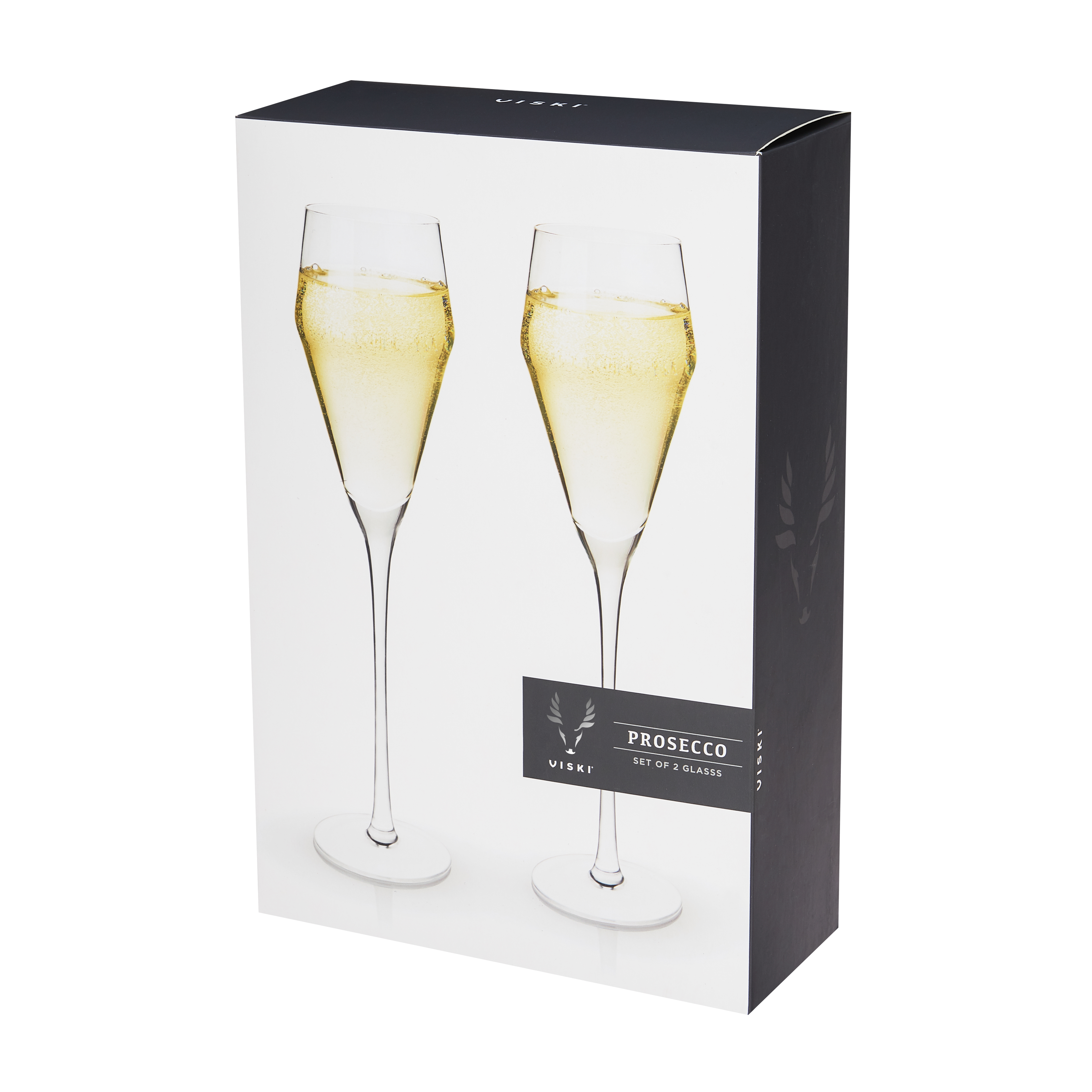 Viski® Angled Crystal Prosecco Glass, set of 2 4