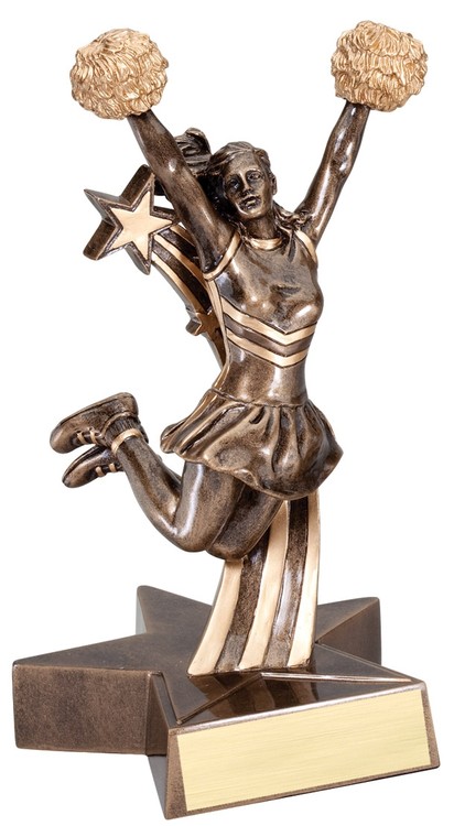 6 1/2" Tall Cheerleading Superstar Resin Award 4