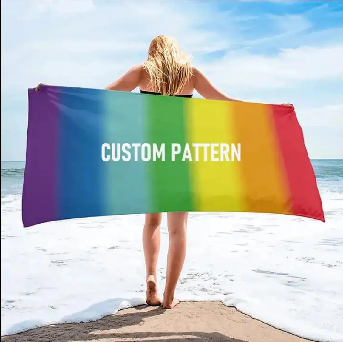 Microfiber rainbow beach towels 3