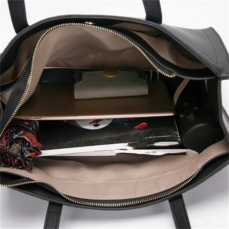 PU Leather Large Capacity Tote Bag 10