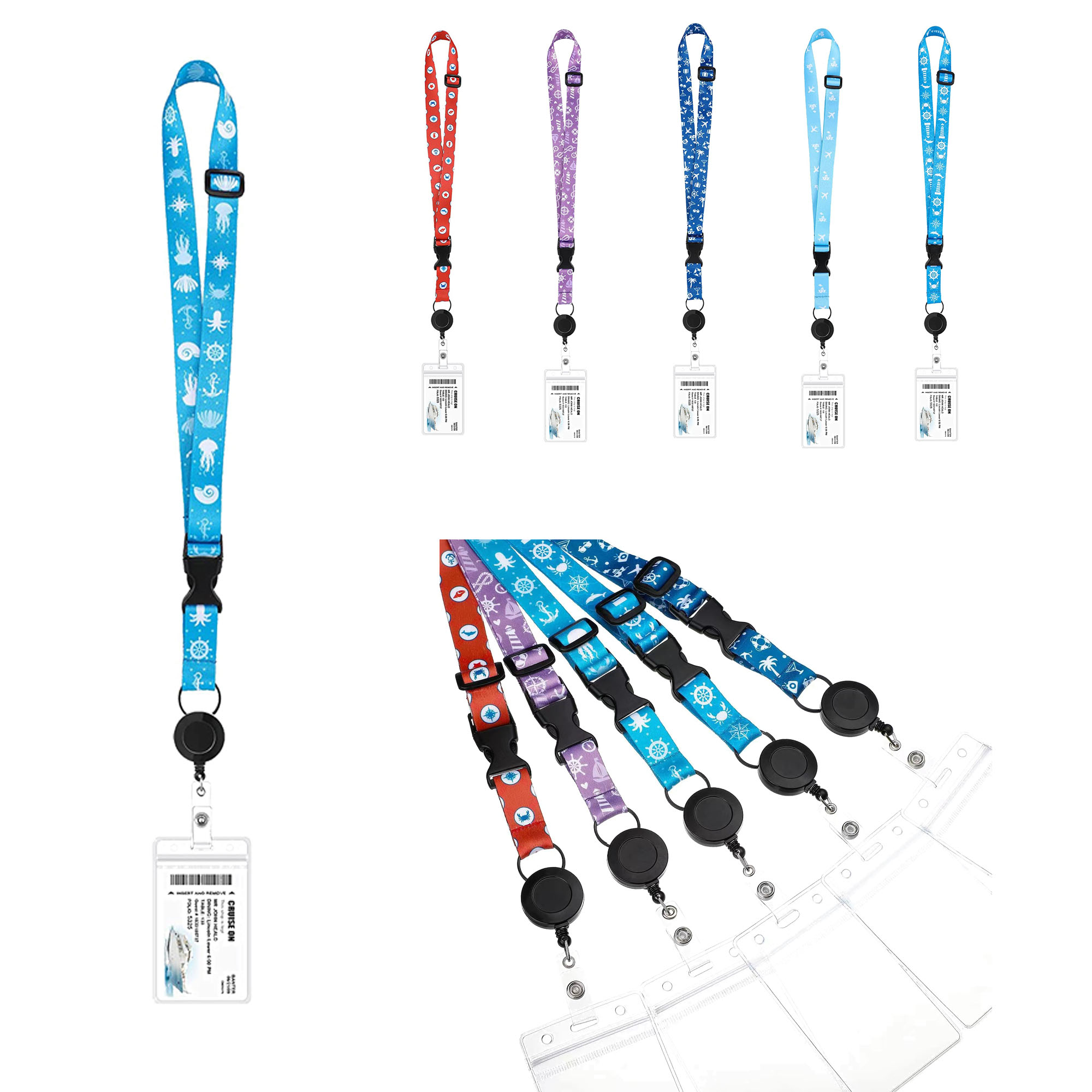 Waterproof Retractable Lanyard with ID Badge Holder 3