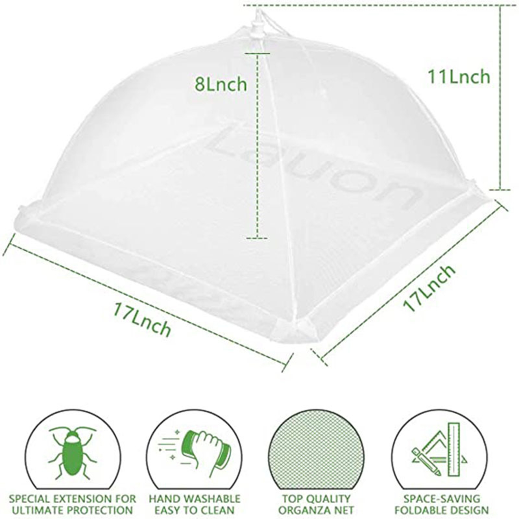 White Pop-Up Mesh Food Cover Tent 3