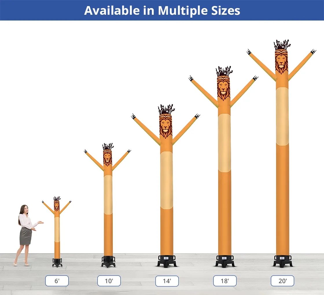 Lion Inflatable Tube Man Mascot with Blower 6