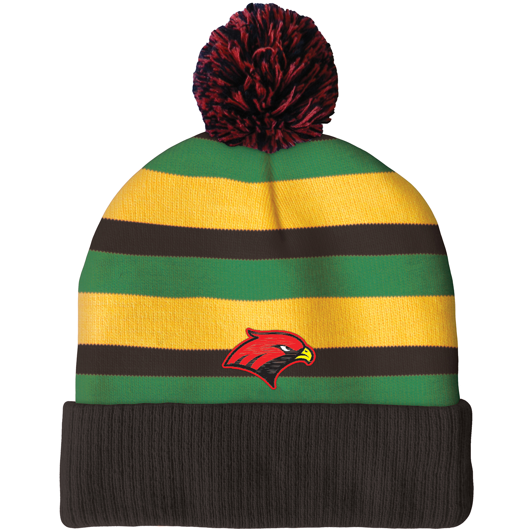 Knit Beanie with Pom and Ribbed Cuff (Embroidery Logo) 7