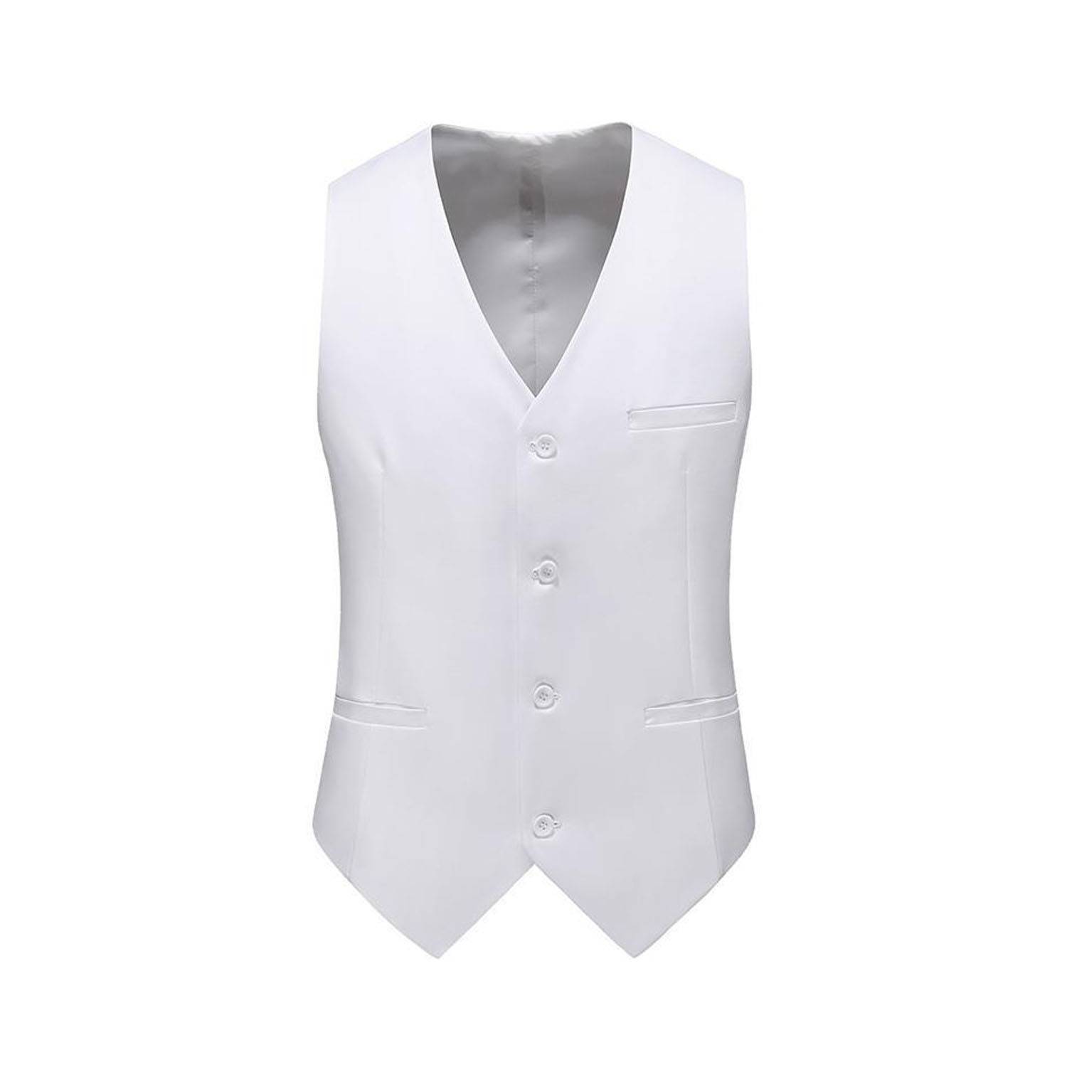 Men Adjustable Business Polyester Suit Vest for Comfort Fit 11
