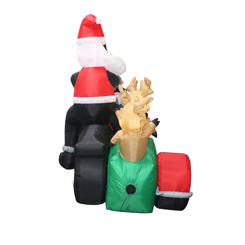 Christmas Inflatable Santa Claus and Three Reindeer on Motor 6