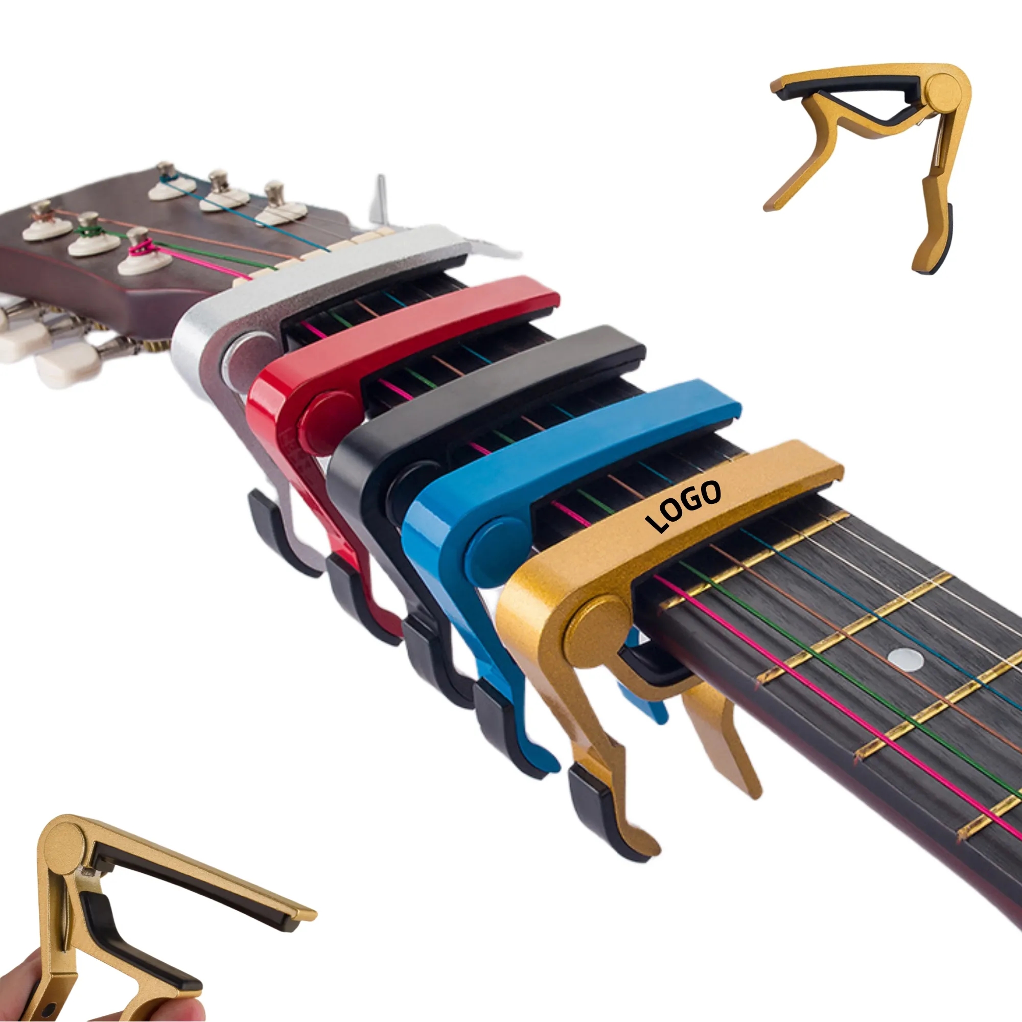 Portable Aluminum Alloy Universal Guitar Capo Clamp 3