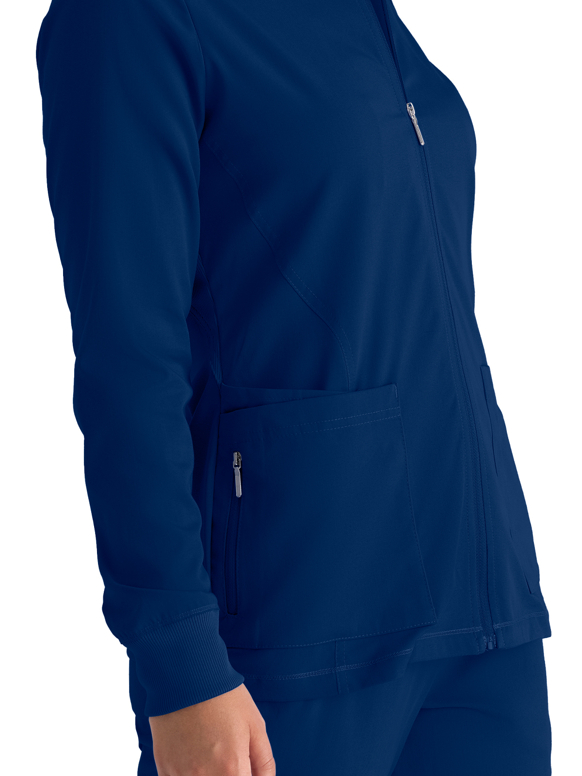 Grey's Anatomy Spandex Stretch - Women's Five-Pocket Gianna Warm-Up Scrub Jacket 15