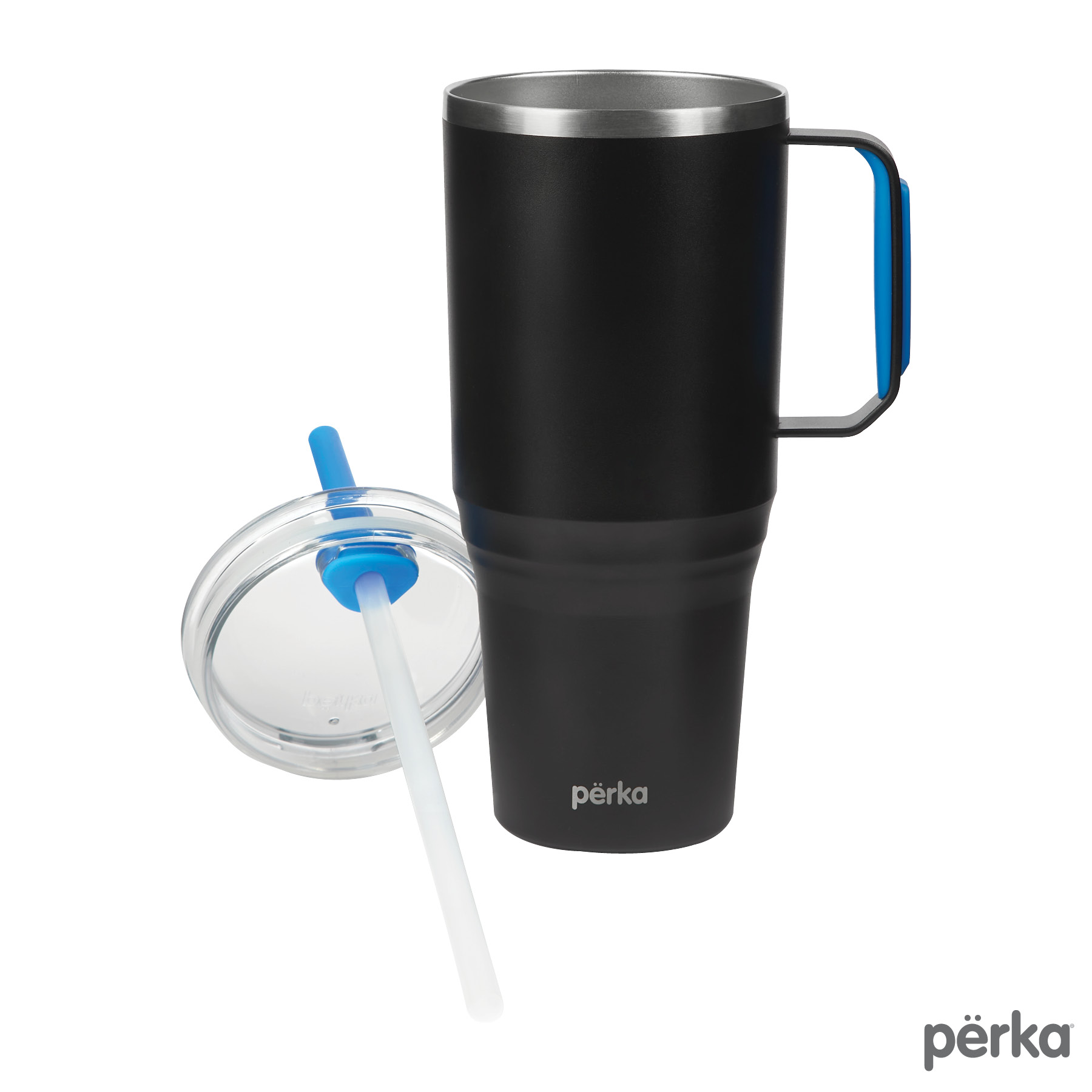 Perka® Portofino 36 oz. Double Wall Recycled Stainless Steel Travel Mug 9