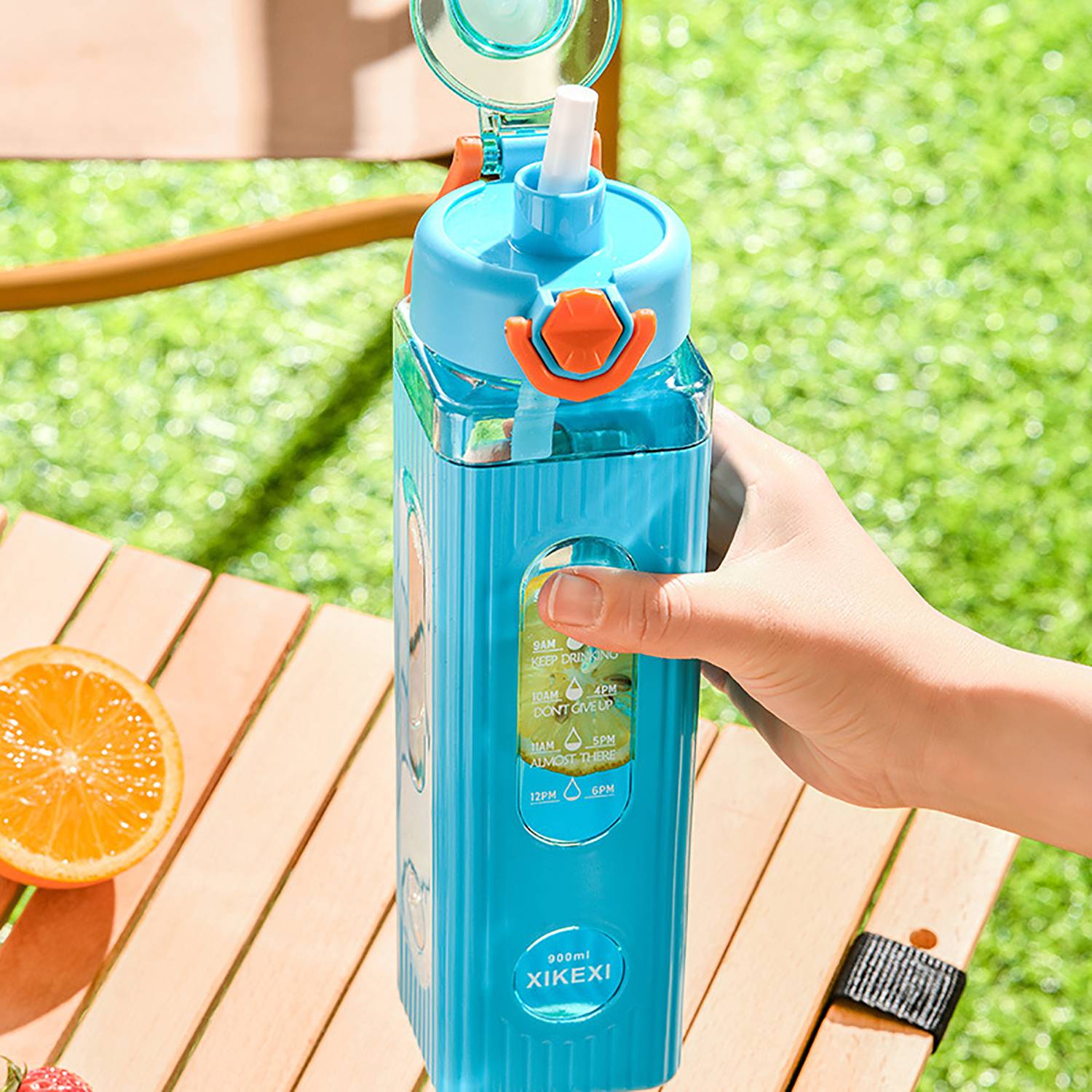 23/30oz Plastic Leakproof Water Bottle w/ Silicone Sleeve 3