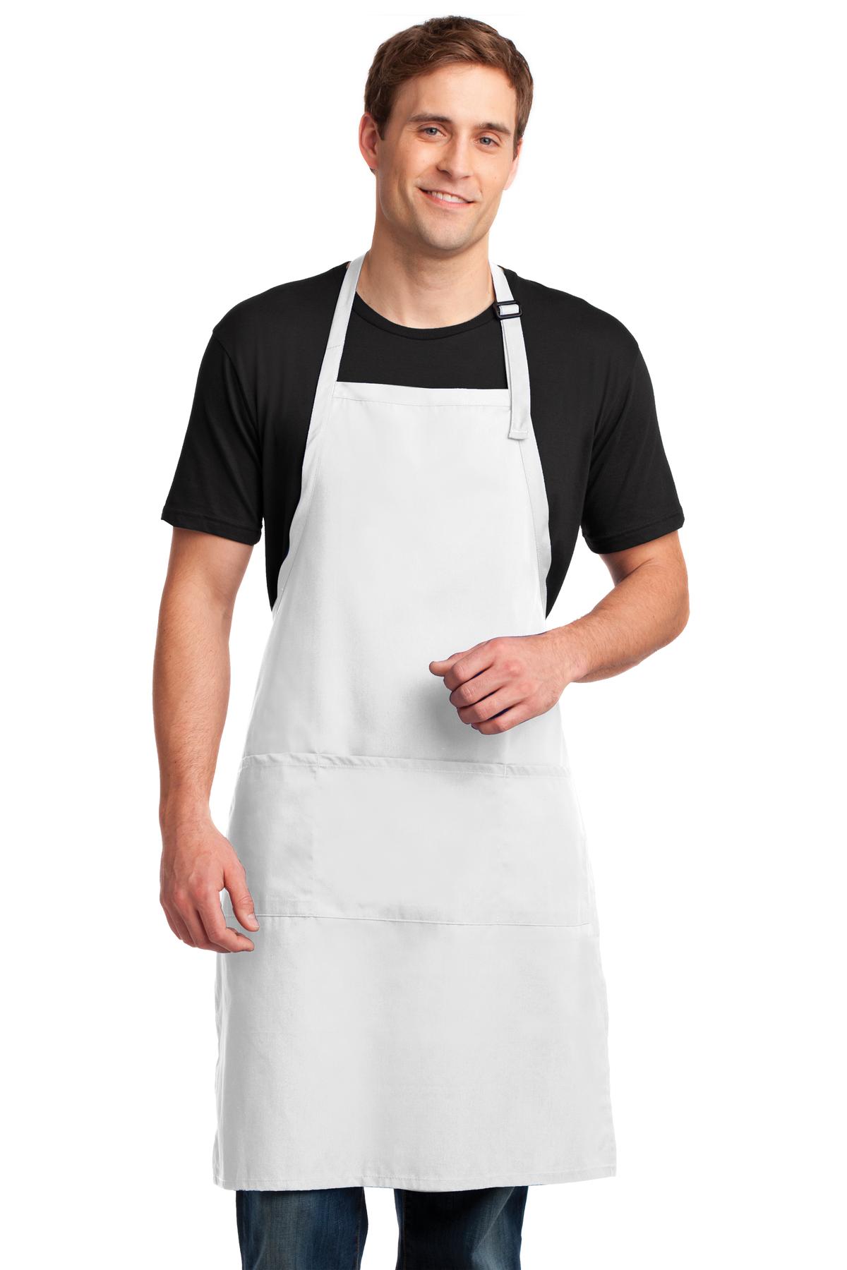 Port Authority Easy Care Extra Long Bib Apron with Stain Release. A700 18