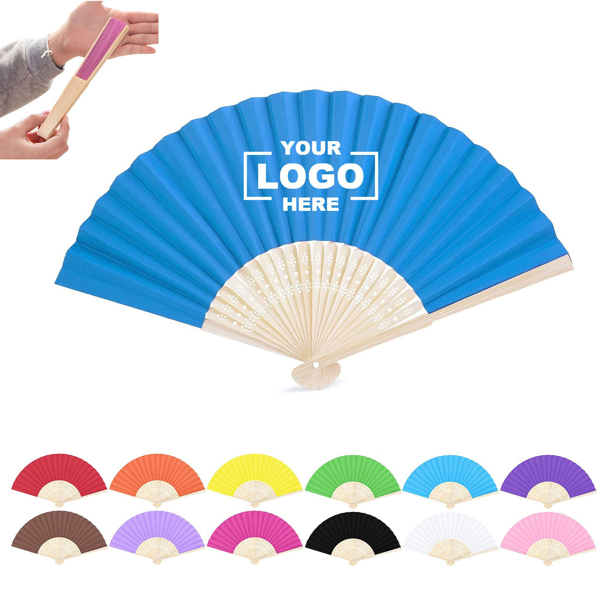 Foladble Paper Bamboo Fan 6