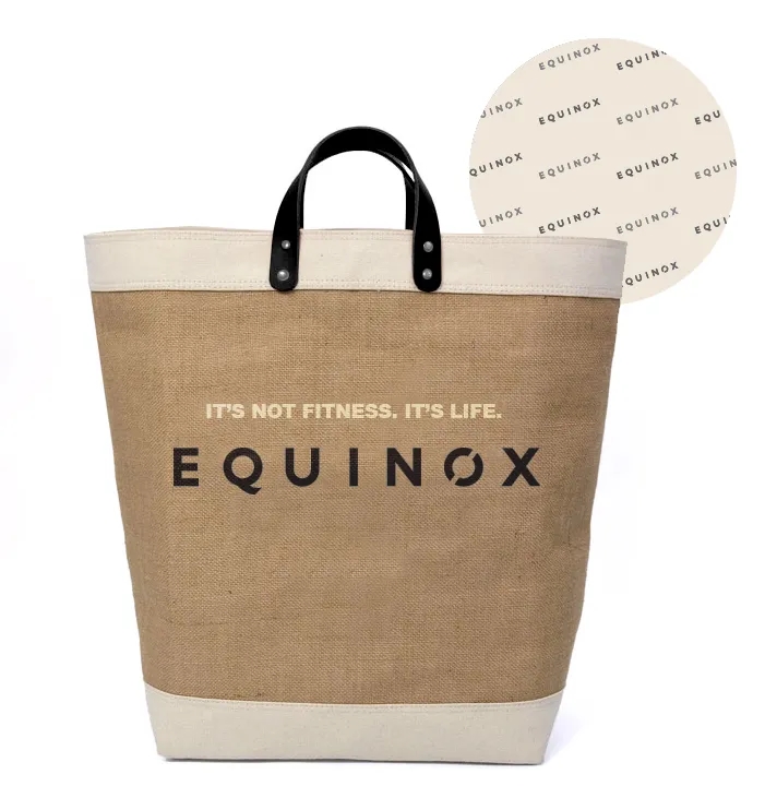Upscale Burlap Tote, custom tote bag with logo imprint 4