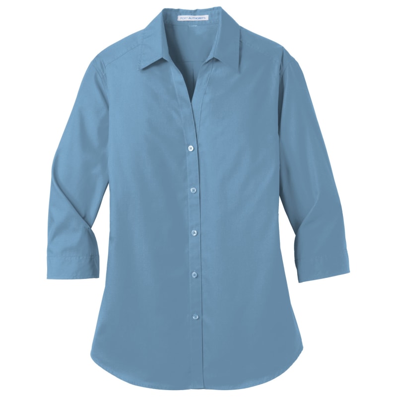 Port Authority Ladies 3/4-Sleeve Carefree Poplin Shirt. 5