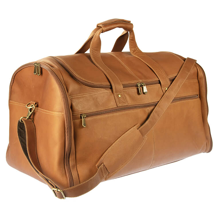 Mendoza - Large Leather Duffle Bag with U-Shape Zipper 4