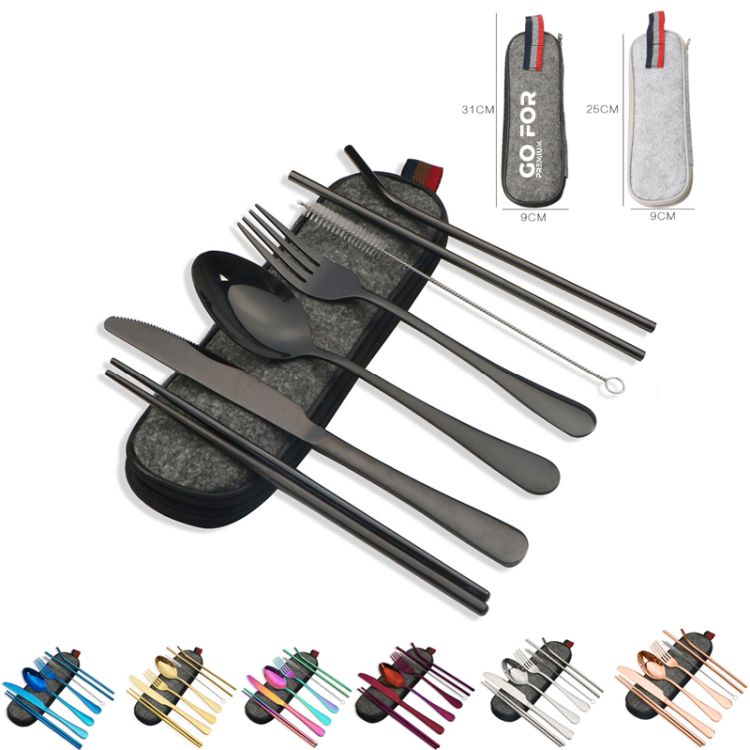 Portable Stainless Steel Camping Flatware Set 7