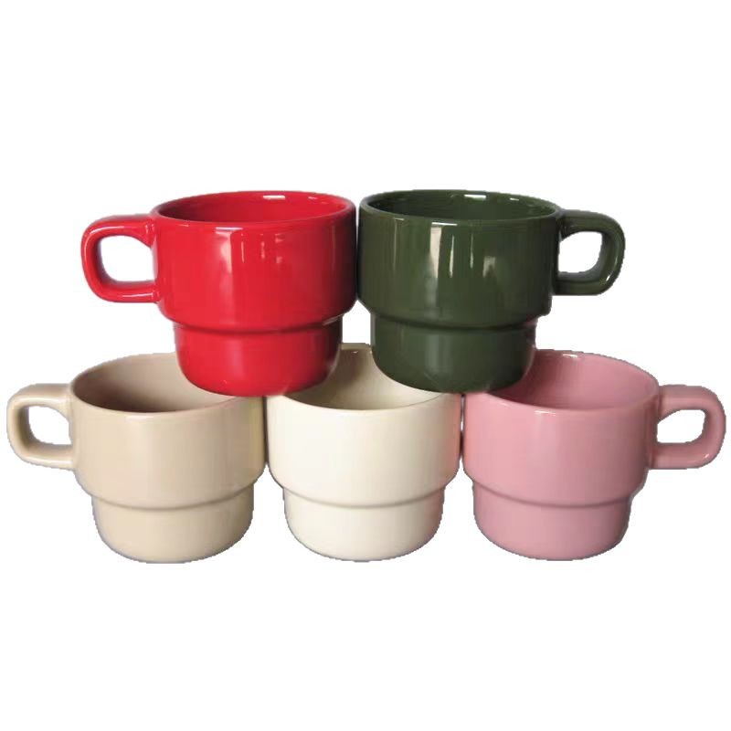 Cute Color Customizable Ceramic Cup With Handle 4