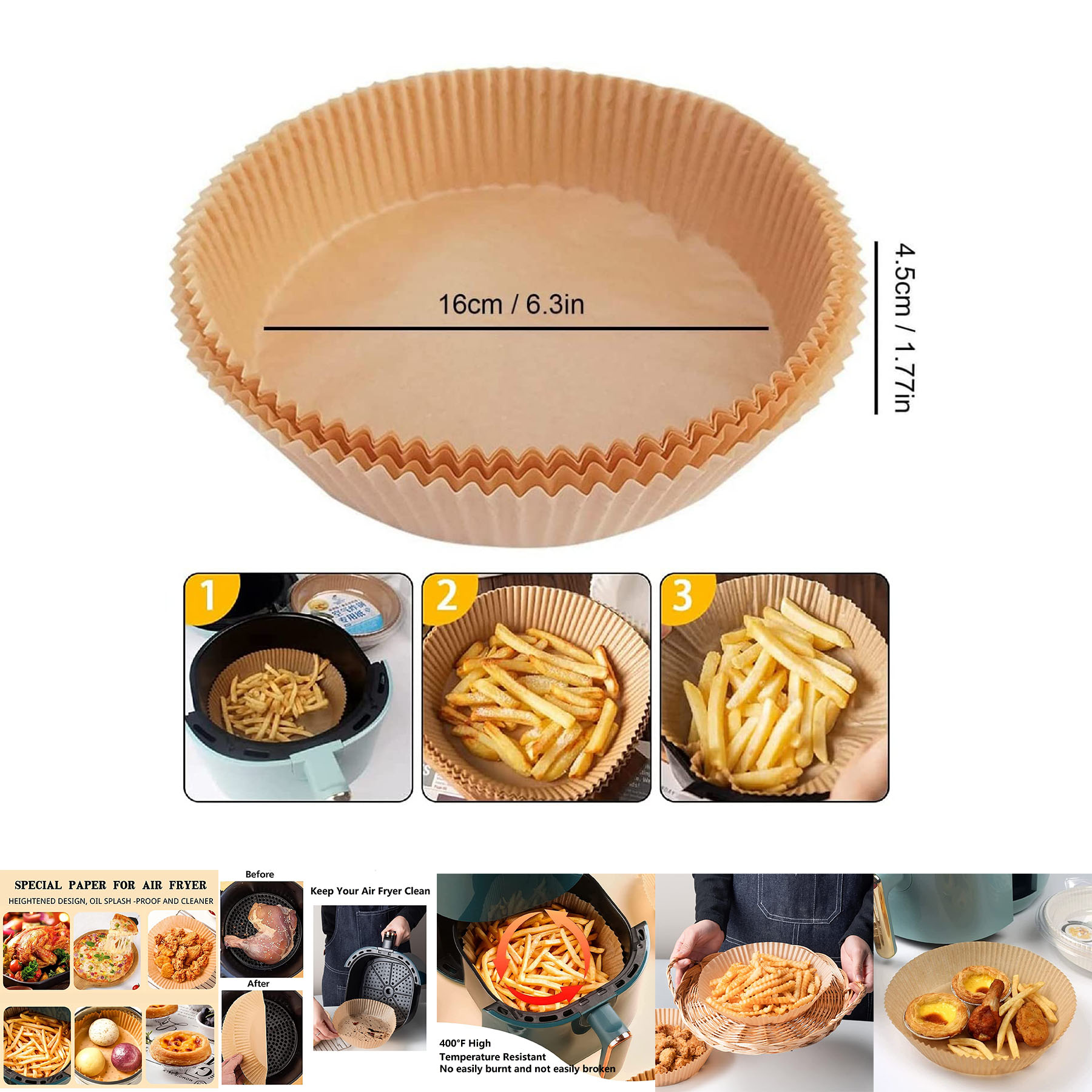 Air Fryer Disposable Paper Liner 2