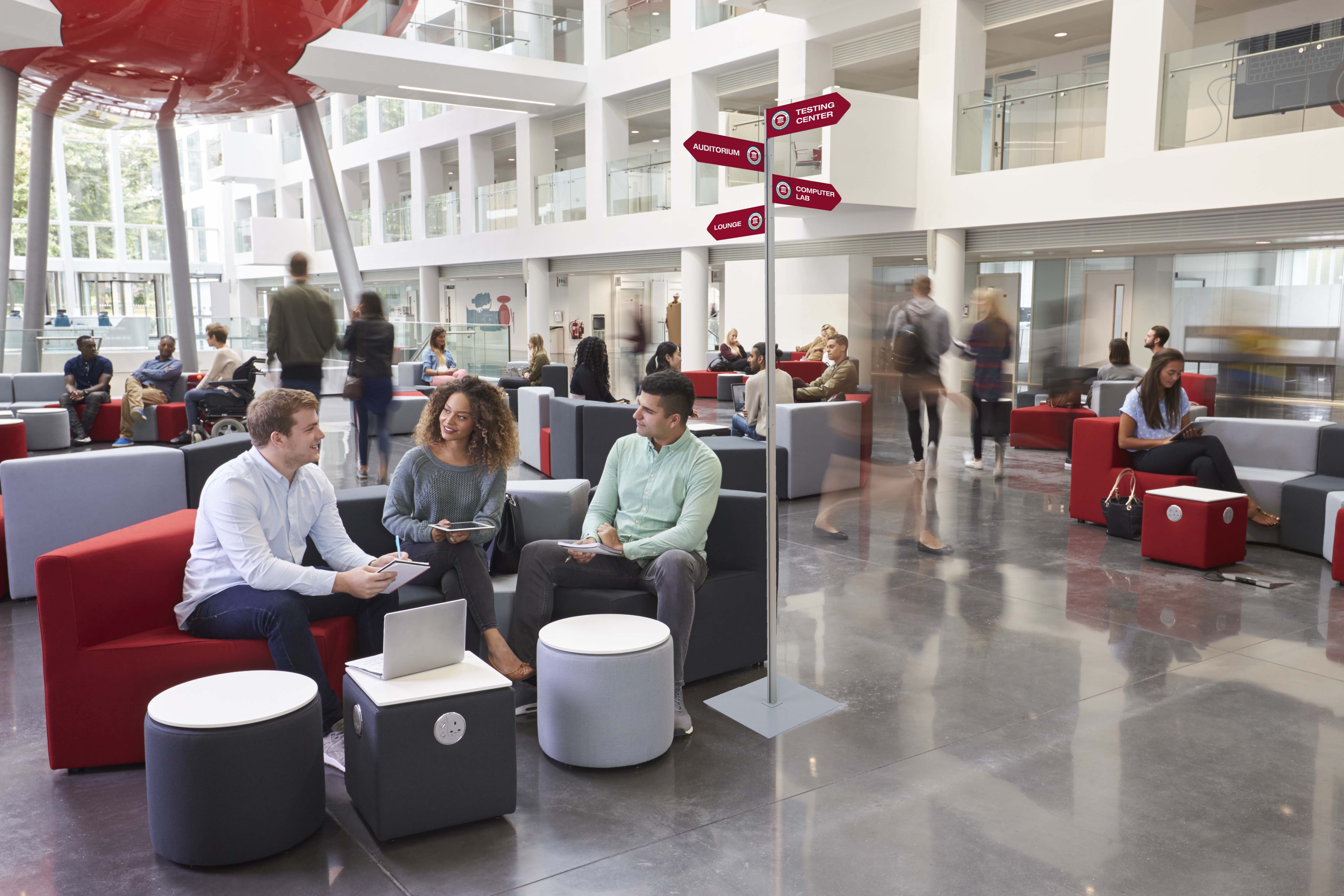 Wayfinding Arrow Sign Post Kit (with Four Double-Sided Imprinted Signs) 4