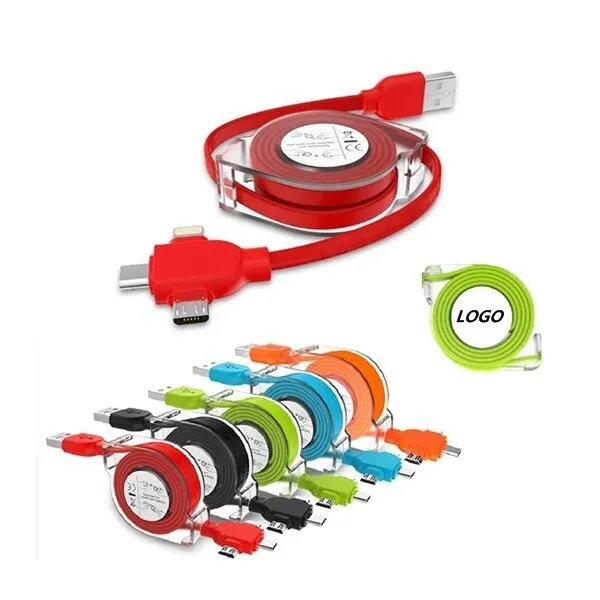 3 in 1 USB Retractable Fast Charging Cable 4