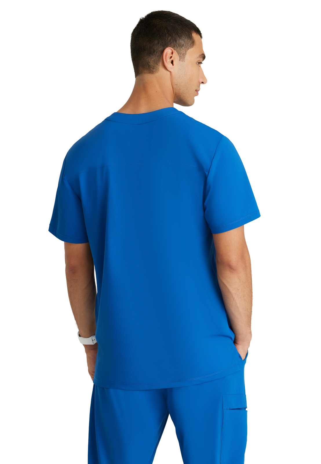 Skechers Slip-Ins - Men's One-Pocket Curved Neck Flex Scrub Top 2