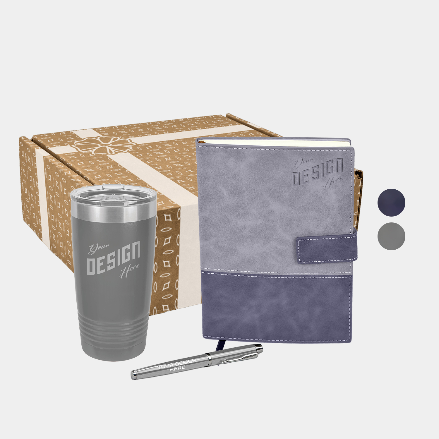 Polar Camel® 20 oz Tumbler, TiTUS® Valvetine Notebook & Pen Gift Set 3