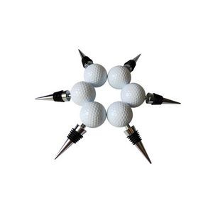 Chic Golf Ball Shaped Wine Cork Bottle Stopper 8