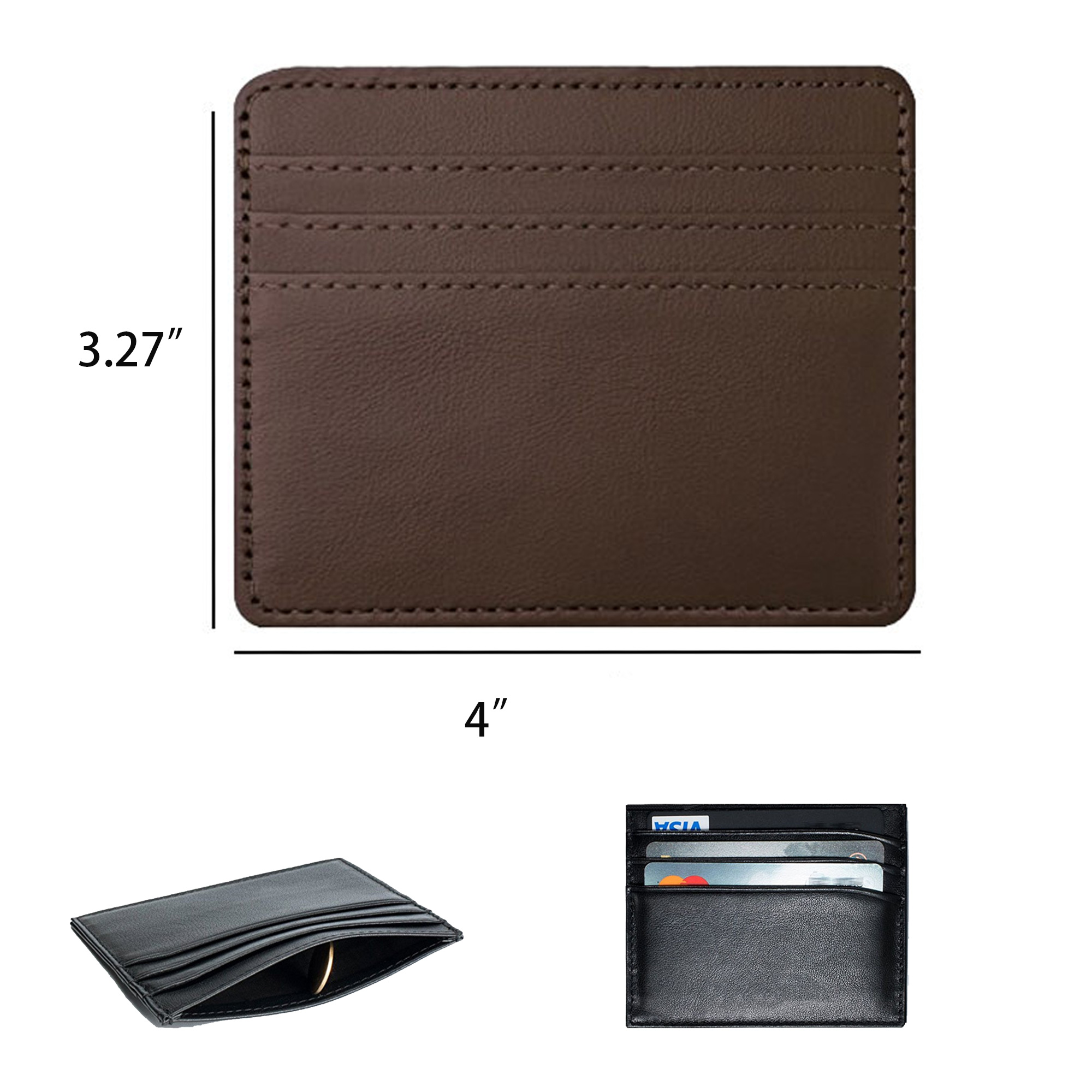 Pu Leather Portable Credit Card Holder Coin Purse 4