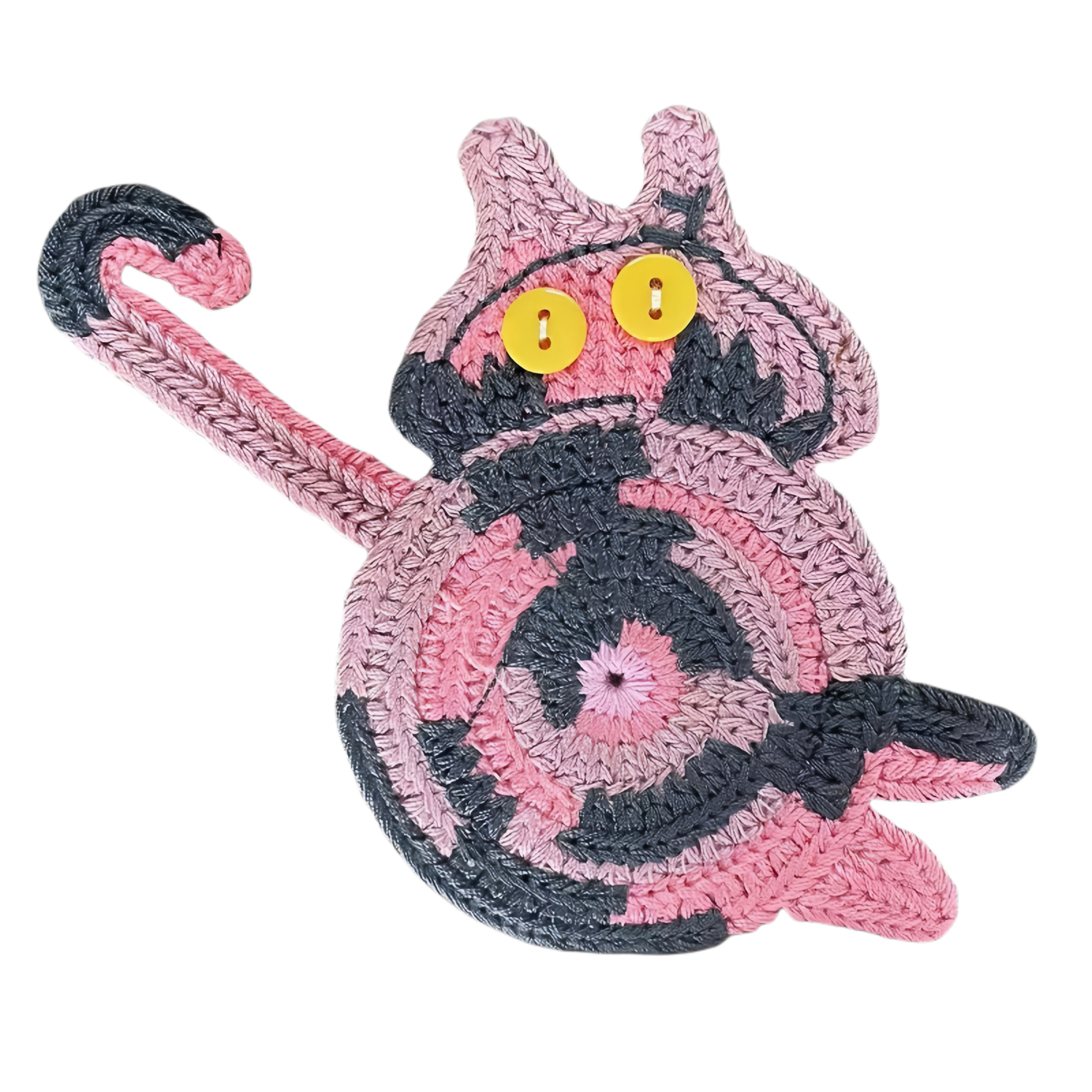 Fun Cat Butt Knitted Coaster 15
