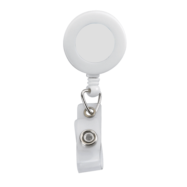 Retractable Zip Cord w/ Epoxy Dome & Vinyl Snap Attachment w/ Bulldog Clip 11