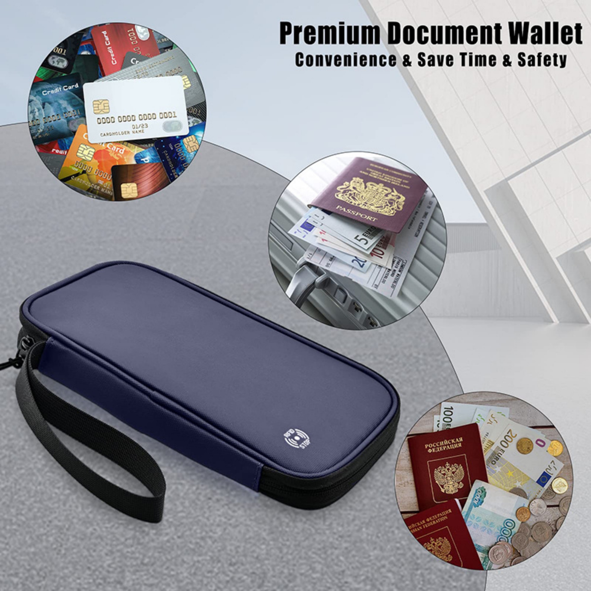 RFID Blocking Portable Capacious Foldable Case Bag 2