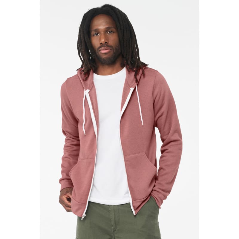 Bella Unisex Poly-Cotton Fleece Full-Zip Hoodie 12