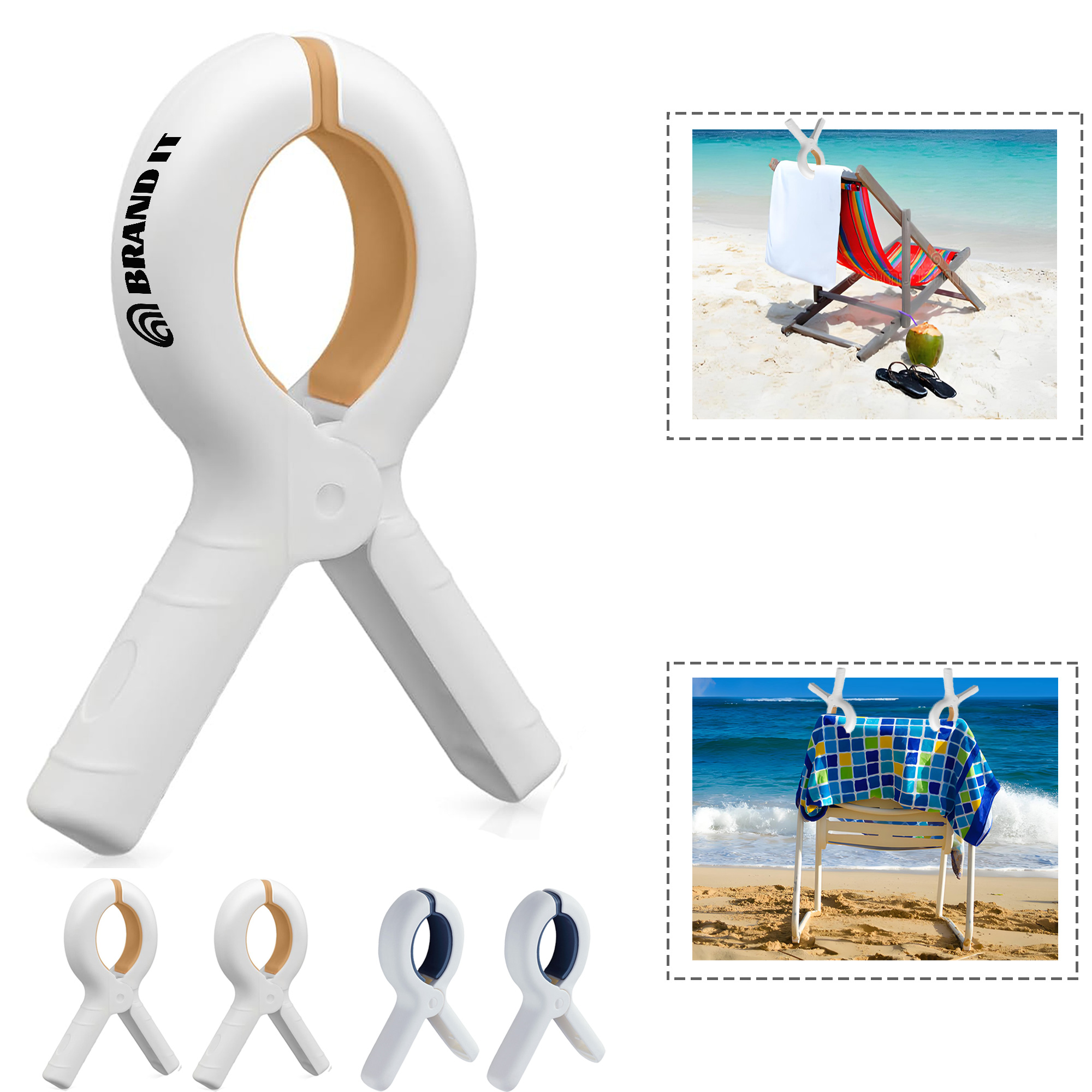 Windproof Beach Chair Towel Seamless Clip 3