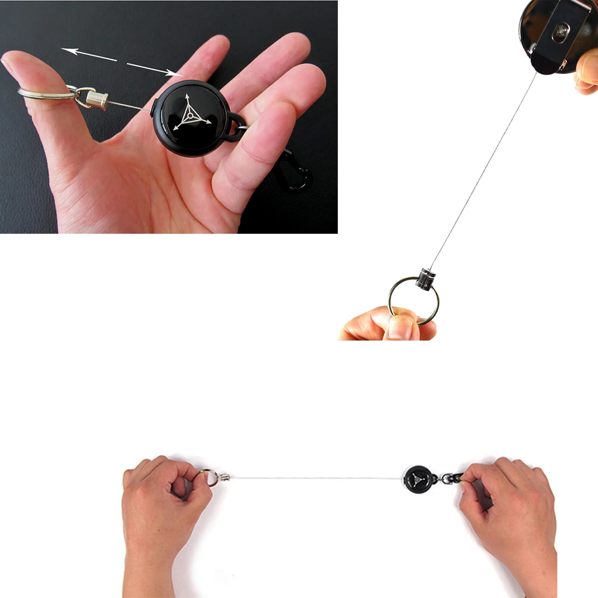 Retractable Anti-lose Key Chain with Hook Stretch Ring 6
