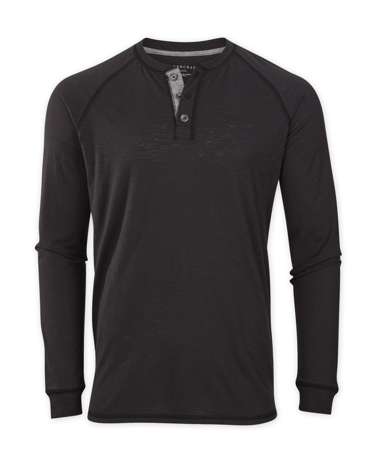 BOXERCRAFT MEN'S HENLEY LS TEE 7