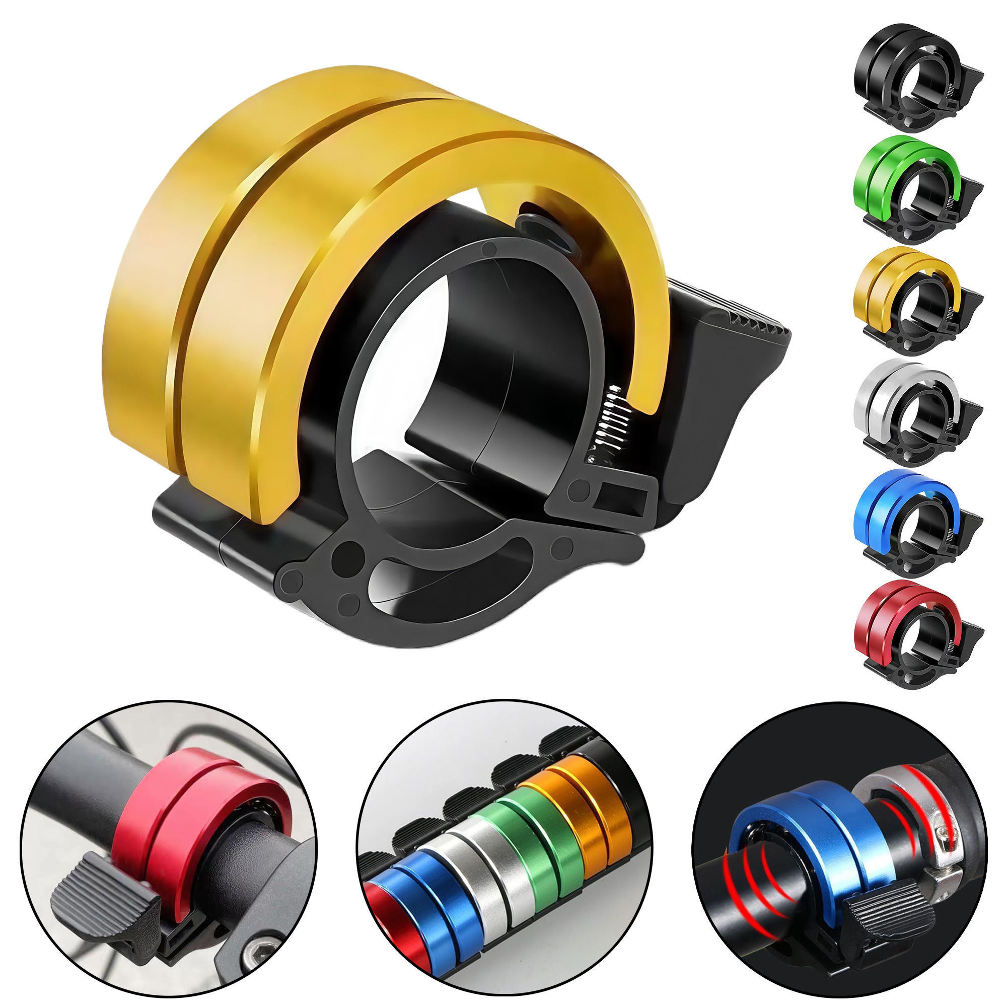Double Ring Bike Bell - Super Loud Universal Bicycle Horn for Mountain 4
