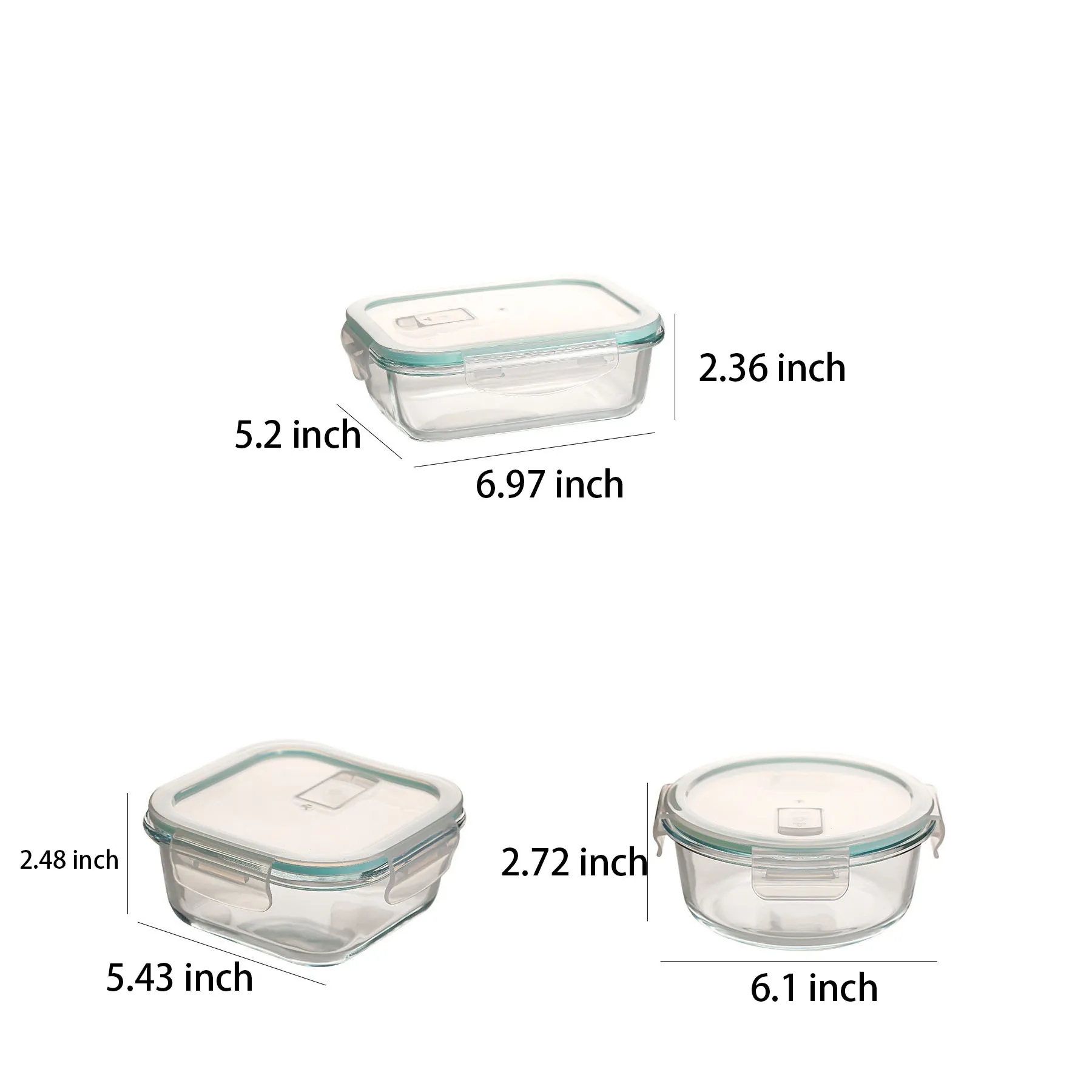 Transparent Glass Lunch Box 5