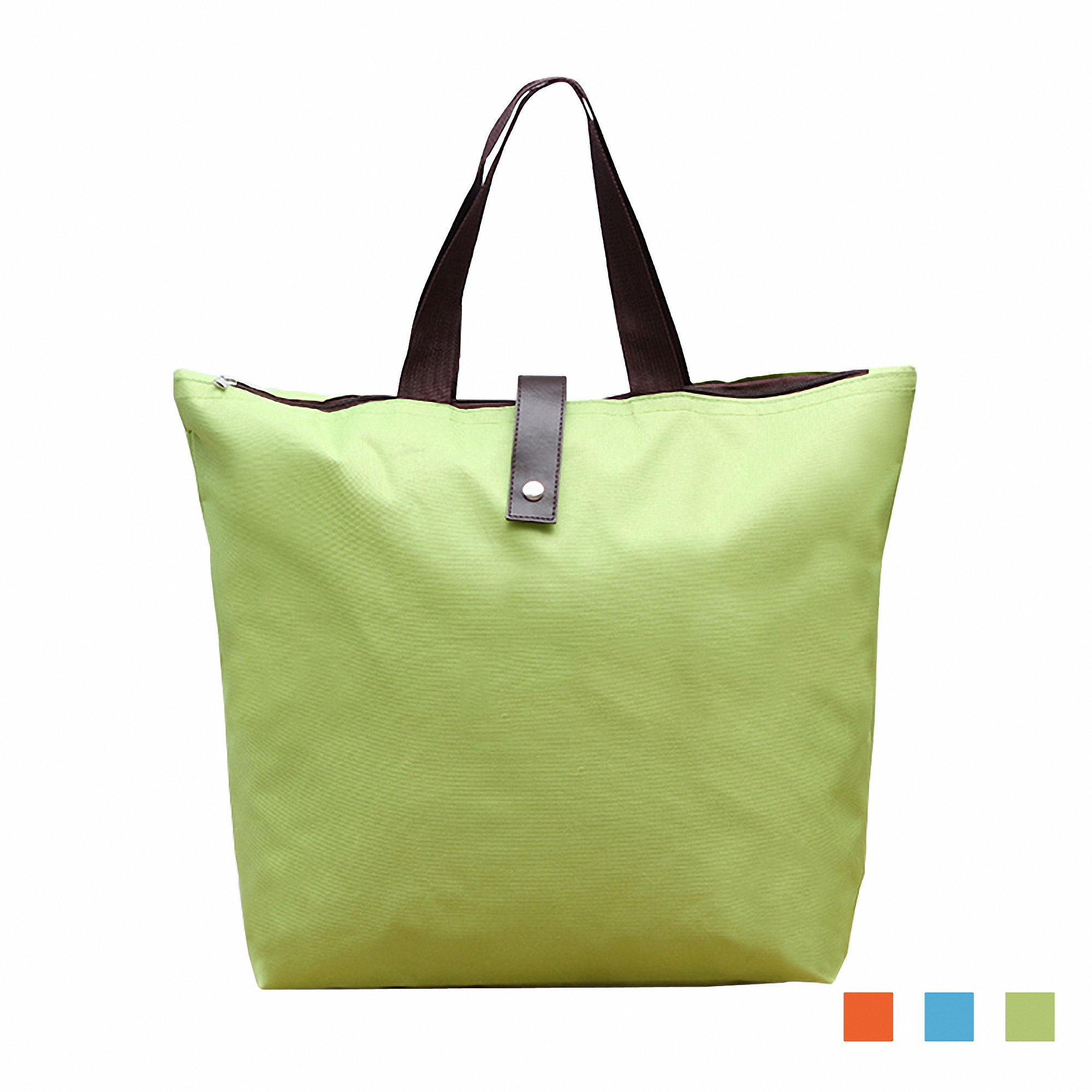 Zippered Oxford Cloth Tote Bag with Buckle