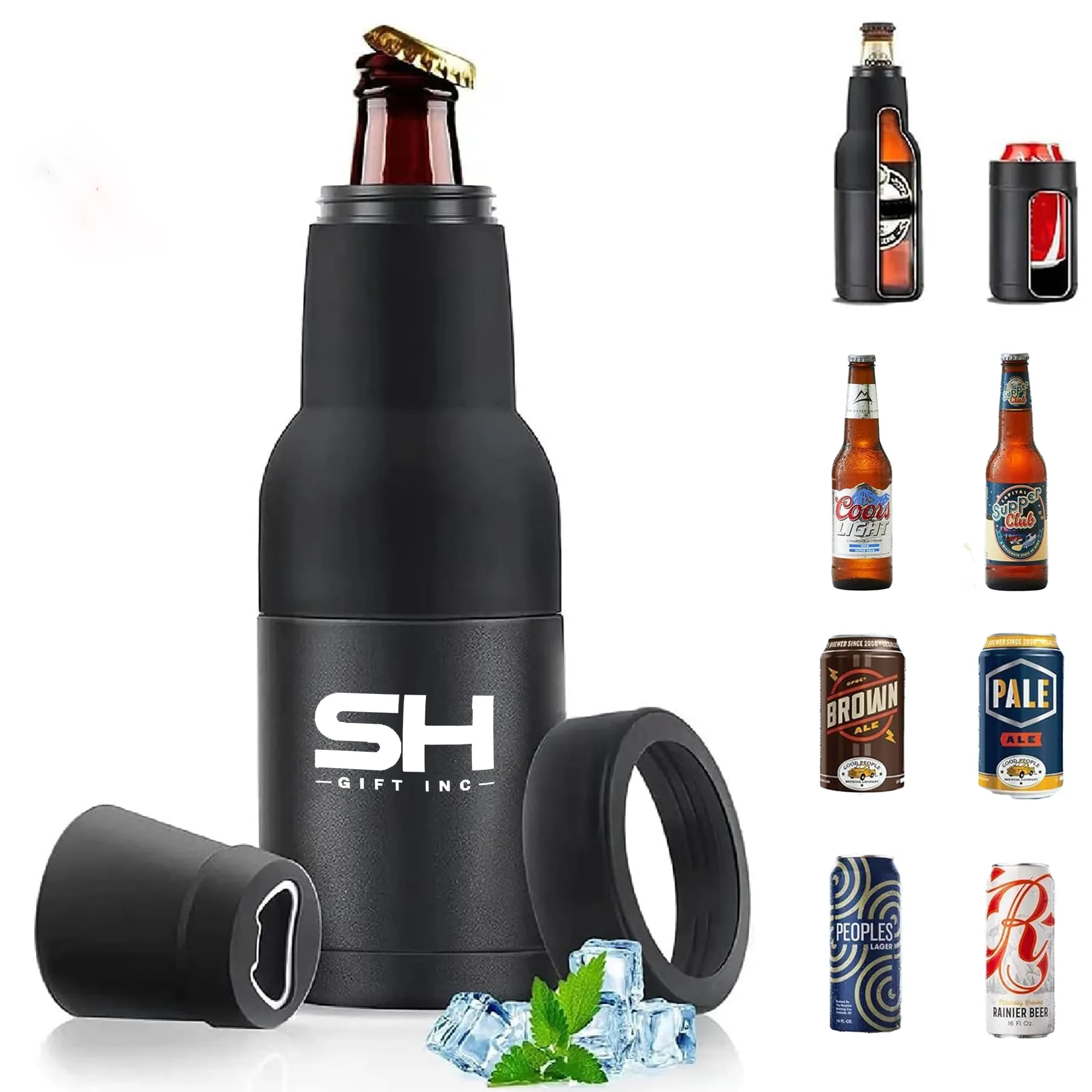 Beer Bottle and Can Cooler with Beer Opener 4