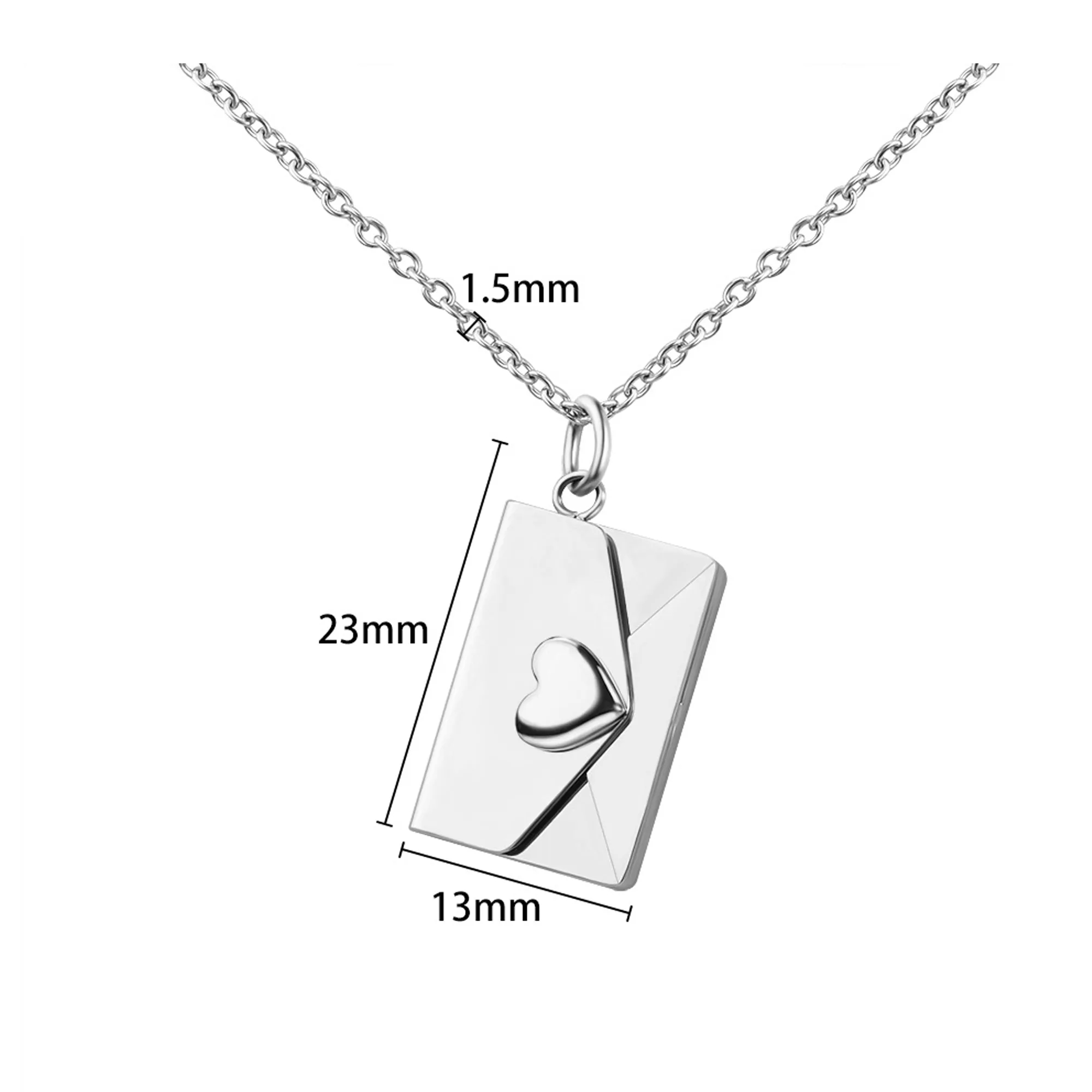 Envelope Love Letter Heart Necklace 3