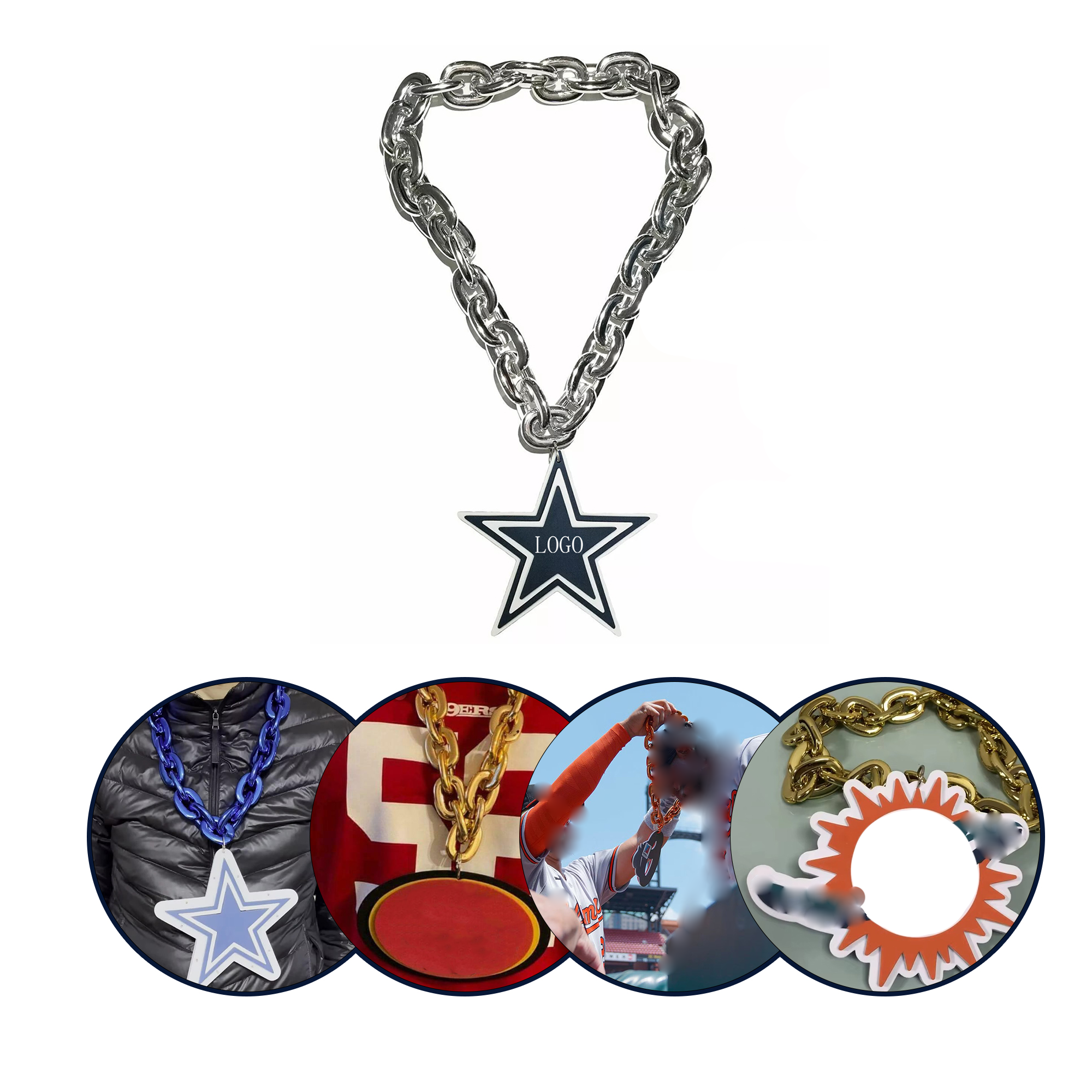 Custom Sports Foam EVA Pendant Necklace 2