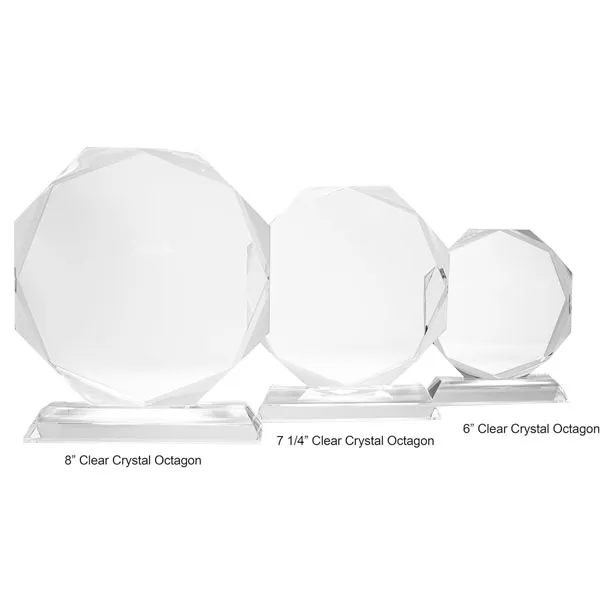 Faceted Octagon Crystal Award 5