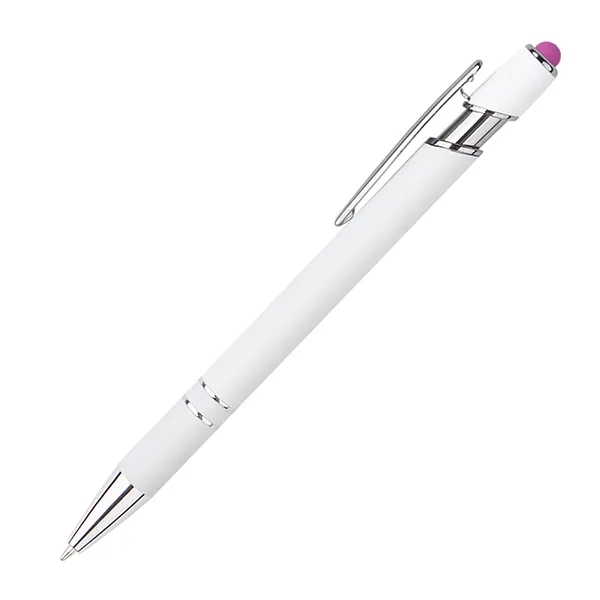 Full Color White Alpha Soft Touch Stylus Pen 3