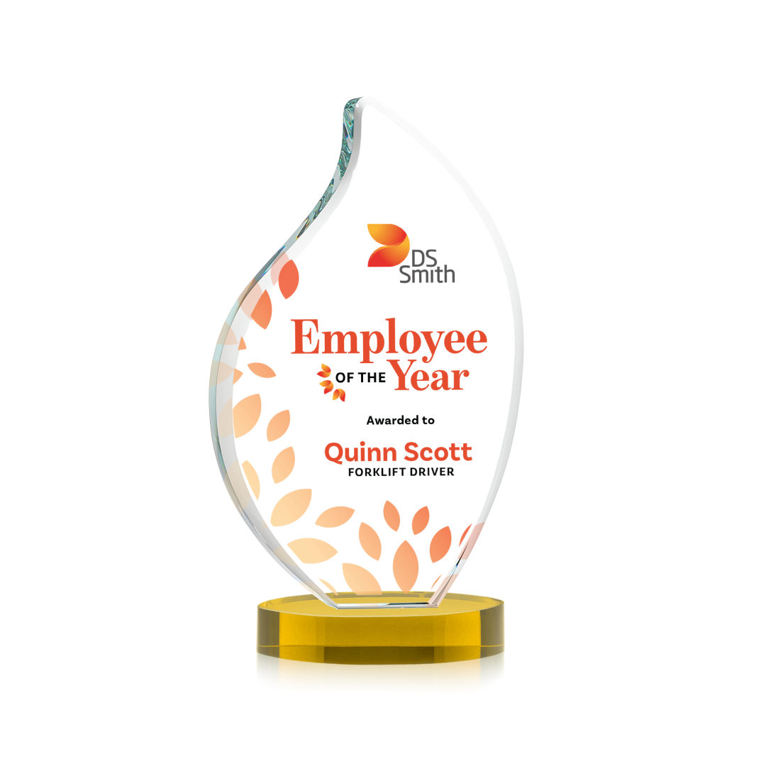 Odessy Flame VividPrint™ Award on Alberton Base - Gold 8