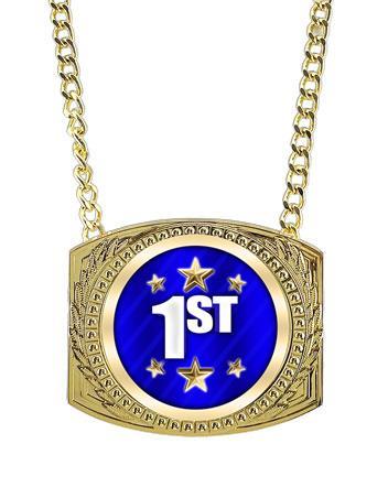 Medallion Holder: 4 x 3.6" Metal Champ Chain w/ (E 2
