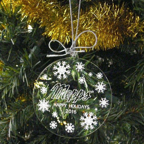 Acrylic Ornament Circle Snowflakes