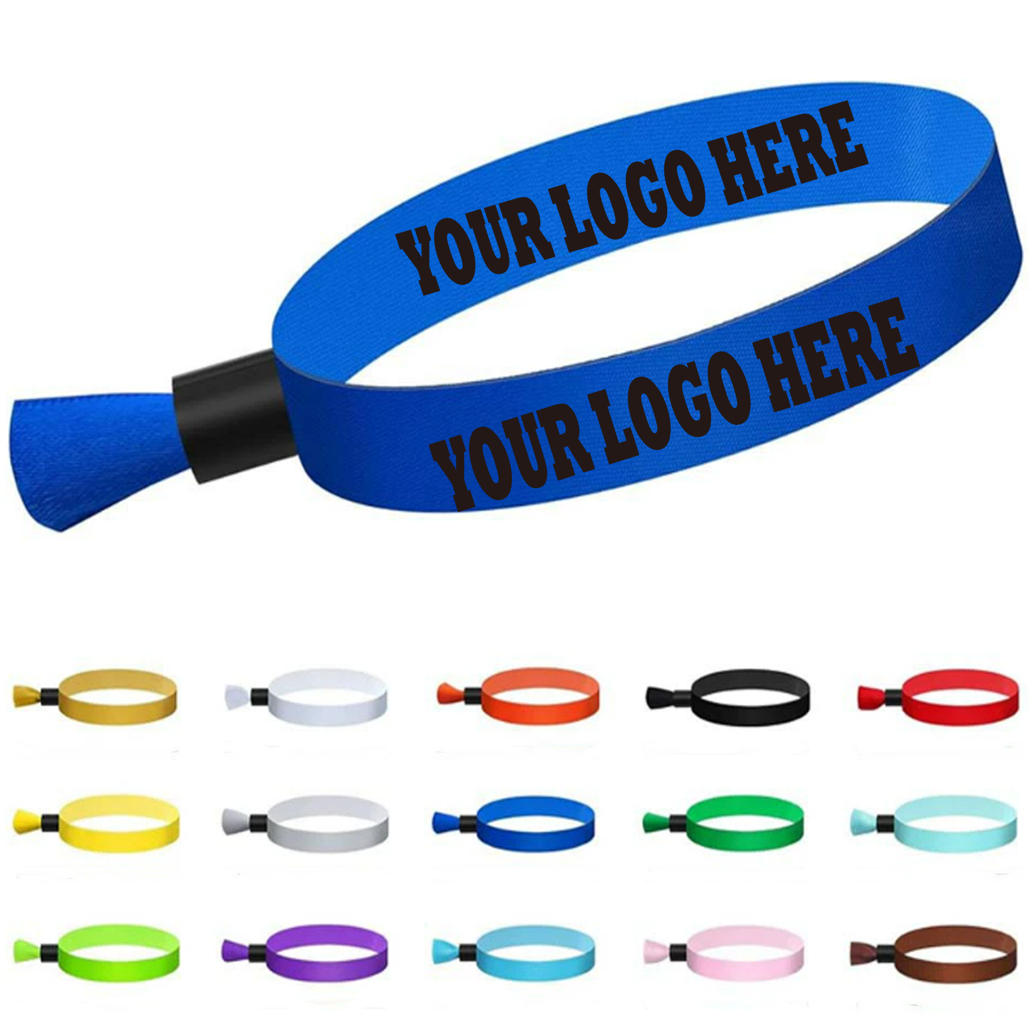 Custom Sublimated Woven Wristbands for Events with Lock Bead 2